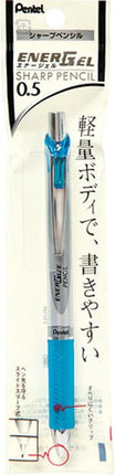 Pentel Mechanical Pencil Energize Pencil 0.5mm, Silver Sky Blue, XPL75-S, Set of 5, Packed
