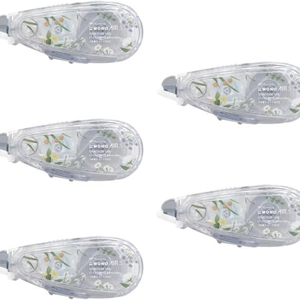 Tombow, Correction Tape, MONO AIR refillable type, 5mm, Botanical Pattern, CT-CAX5G01TU 5 Pieces, CT-CAX5G01TU-5P