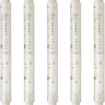 Tombow, Pen-Style Eraser, MONO stick, Ash Gray, 5-Pack, JCC-123C-5P