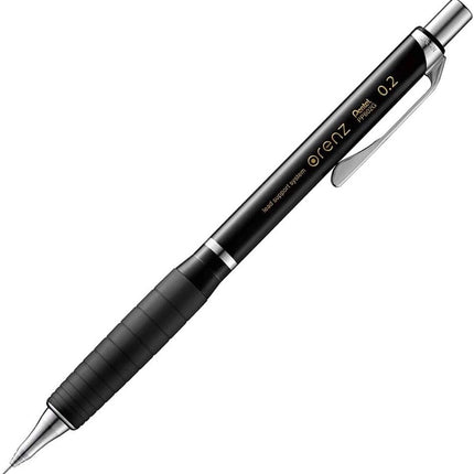 Pentel Mechanical Pencil Orenz with Rubber Grip XPP602G-A 0.2mm Black Shaft