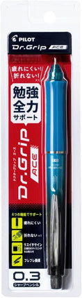 PILOT Mechanical Pencil Dr.Grip ACE, 0.3mm, Gradient Turquoise Blue, HDGAC-80R3-GTL