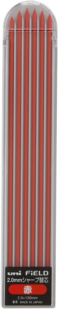uni Mitsubishi Pencil Mechanical Pencil Lead Refill uniFiELD Shokunin Senka, 2.0mm Red, U203101P.15