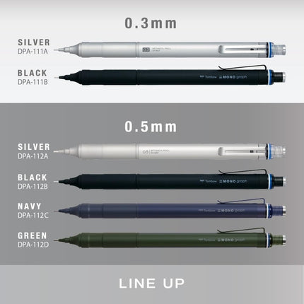 Tombow Mechanical Pencil MONO graph fine 0.3, 0.3mm, Black, DPA-111B