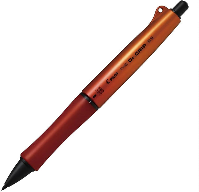 PILOT Mechanical Pencil THE Dr.GRIP BLACK ACCENT, 0.5mm, Deep Orange, HTDGB-15-DO