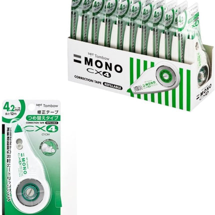 Tombow, Correction Tape, MONO CX, CX4, 4.2mm, 10 Pieces, CT-CX4-10P