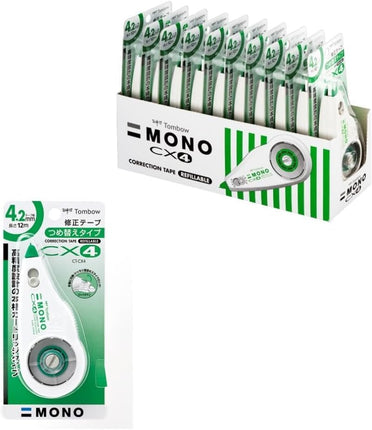 Tombow, Correction Tape, MONO CX, CX4, 4.2mm, 10 Pieces, CT-CX4-10P