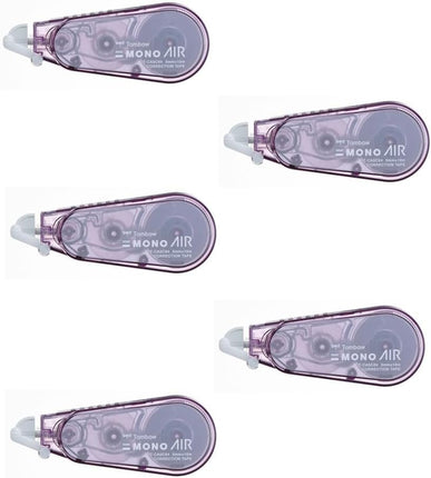 Tombow, Correction Tape, MONO AIR, AIR5, 5mm, Mauve Pink, CT-CA5C84 5 Pieces, CT-CA5C84-5P