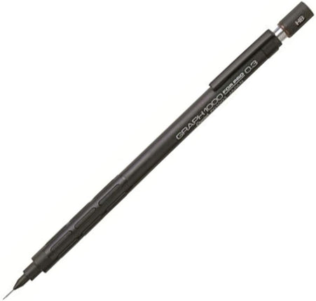 Pentel Mechanical Pencil Graph 1000 CS 0.3mm, Black, PG1003CS-A