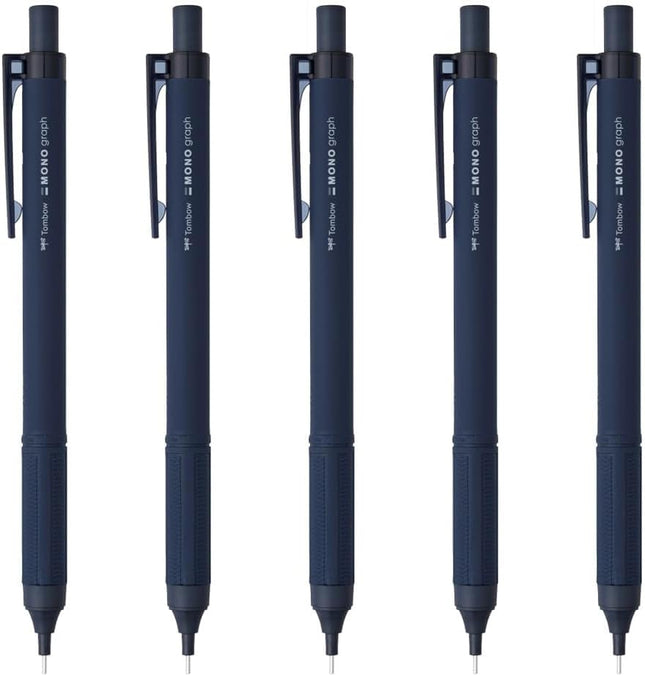 Tombow Mechanical Pencil MONO graph Lite 0.5, 0.5mm, Navy, 5 Pieces, DCD-521AAZ
