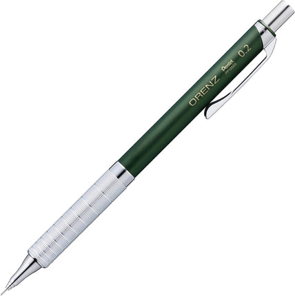 Pentel Mechanical Pencil Orenz Metal Grip, 0.2mm, Dark Green, XPP1002G2-RD