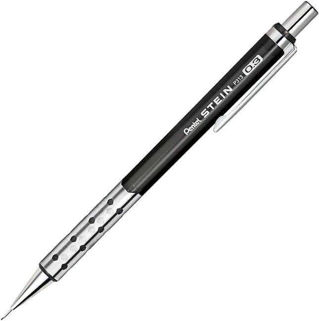 Pentel Mechanical Pencil Stein 0.3mm, Clear Black, XP313-CA, Set of 5