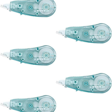 Tombow, Correction Tape, MONO CC, CC5, 5mm, Blue Green, CT-CC5C62 5 Pieces, CT-CC5C62-5P