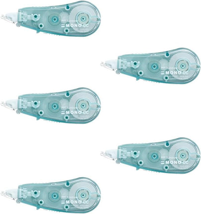 Tombow, Correction Tape, MONO CC, CC5, 5mm, Blue Green, CT-CC5C62 5 Pieces, CT-CC5C62-5P