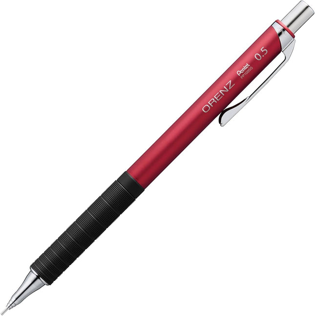 Pentel Mechanical Pencil Orenz Metal Grip, 0.5mm, Red, XPP1005G2-RB