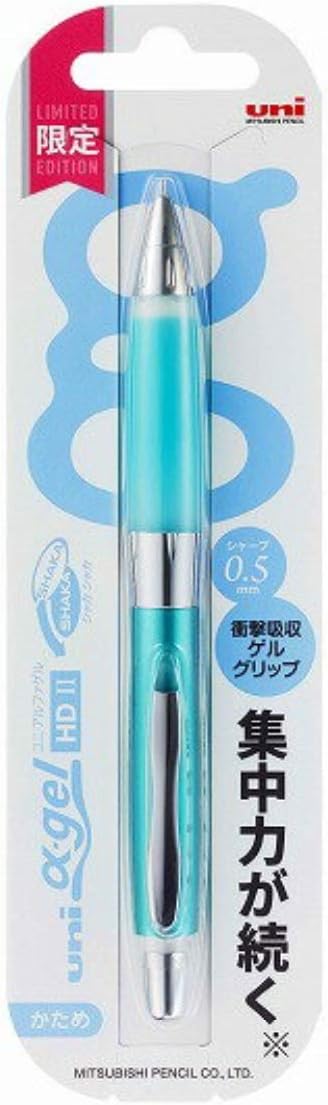 uni Mitsubishi Pencil Mechanical Pencil, uni α-gel Shaka Shaka Mechanism: Hard, 0.5mm, Limited, Mint Green, M5-619GG 1P, M5619GG1P.MTG