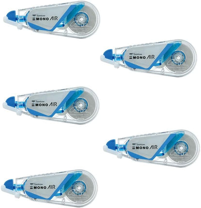 Tombow, Correction Tape, MONO AIR, AIR5, 5mm, Clear Blue, CT-CA5C42 5 Pieces, CT-CA5C42-5P