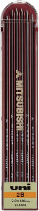 uni Mitsubishi Pencil uniHodler Refill 2B, ULN2B, Set of 7