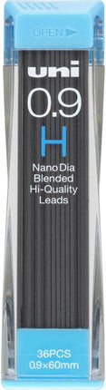 uni Mitsubishi Pencil Mechanical Pencil Lead Refill Nano Dia 0.9mm H, U09202NDH