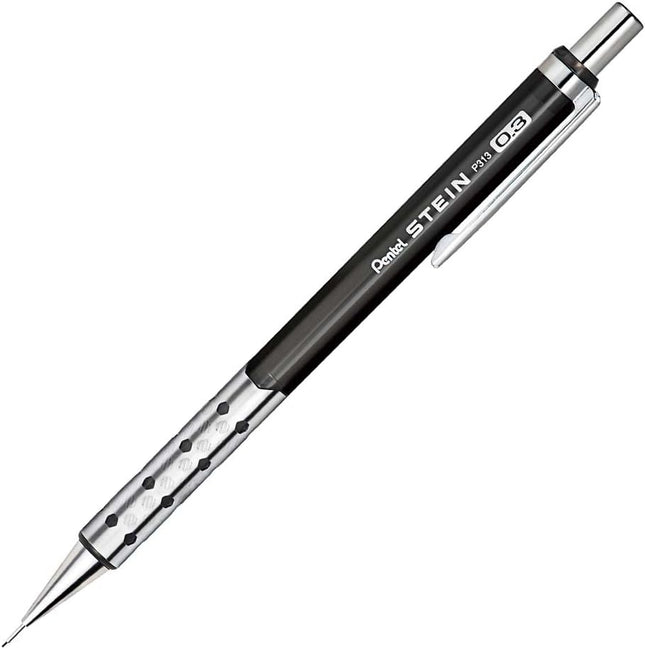 Pentel Mechanical Pencil Stein 0.3mm, Clear Black, Packed, XP313-CA