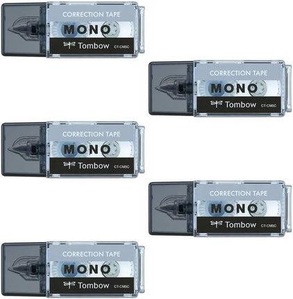 Tombow, Correction Tape, MONO pocket, 5mm, Black, 5 Pieces, CT-CM5C10-5P