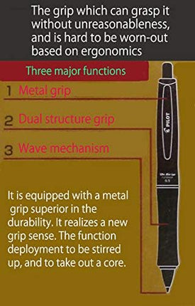 PILOT Mechanical Pencil Dr.Grip Full Black, 0.5mm, White, CSHDGFB-80R-W