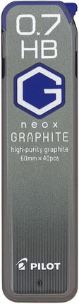 PILOT Mechanical Pencil Lead Refill neox GRAPHITE 0.7mm HB, 10 Pieces, HRF7G200HB