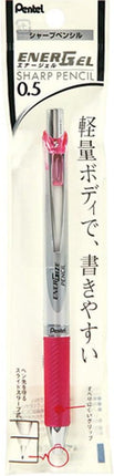 Pentel Mechanical Pencil Energize Pencil 0.5mm, Pink, XPL75-P, Set of 5, Packed