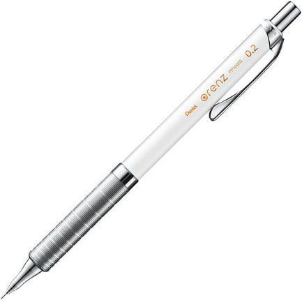 Pentel Mechanical Pencil Orenz Metal Grip 0.2mm, White, XPP1002G-W