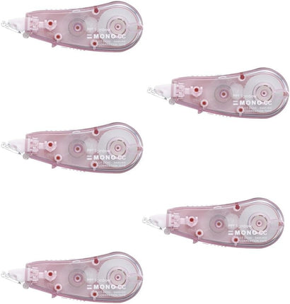 Tombow, Correction Tape, MONO CC, CC5, 5mm, Soft Pink, CT-CC5C82 5 Pieces, CT-CC5C82-5P