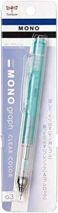 Tombow Mechanical Pencil MONO graph 0.3 Clear Color, 0.3mm, Clear Mint, DPA-139D