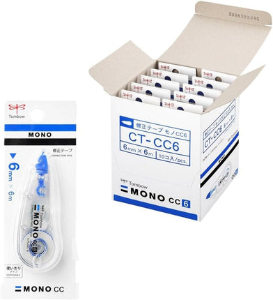 Tombow, Correction Tape, MONO CC, CC6, 6mm, CT-CC6 10 Pieces, CT-CC6-10P