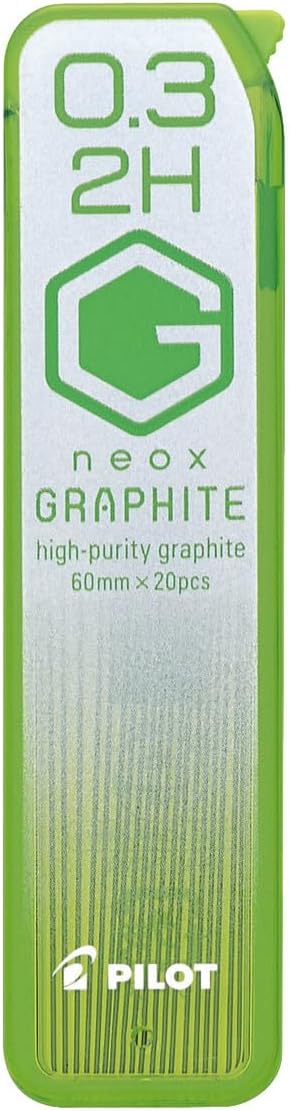 PILOT Mechanical Pencil Lead Refill neox GRAPHITE 0.3mm 2H, 10 Pieces, HRF3G2002H