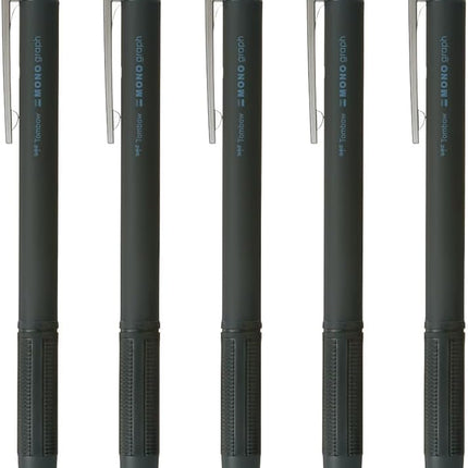 Tombow Mechanical Pencil MONO graph Lite 0.5, 0.5mm, Full Black, 5 Pieces, SH-MGL14-5P