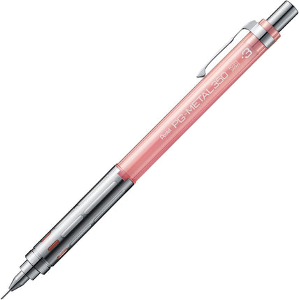 Pentel Mechanical Pencil PG-METAL350 0.3mm, Clear Pink, PG313-TP, 10 Pieces