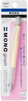 Tombow Mechanical Pencil MONO graph 0.5 Pastel Color, 0.5mm, Cream Yellow, DPA-136B