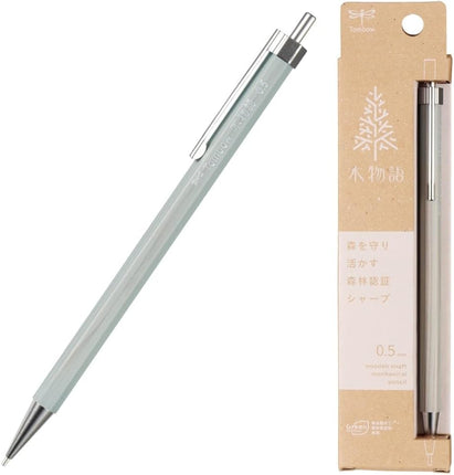 Tombow Mechanical Pencil KIMONOGATARI, 0.5mm, Wooden Shaft, Nemophila Blue, DHA-151C