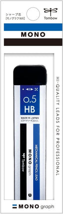 Tombow Mechanical Pencil Lead Refill MONO graph MG 0.5mm HB Mono Color, ECG-121A