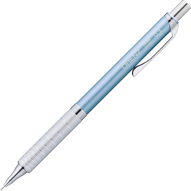Pentel Mechanical Pencil Orenz Metal Grip, 0.3mm, Light Blue, XPP1003G2-RS