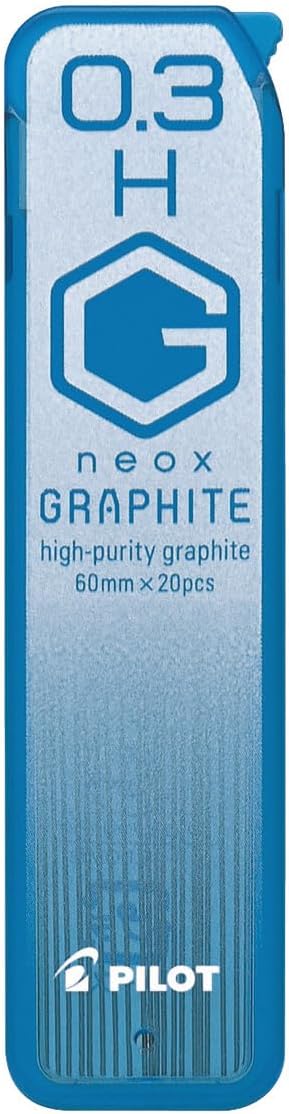 PILOT Mechanical Pencil Lead Refill neox GRAPHITE 0.3mm H, 10 Pieces, HRF3G200H