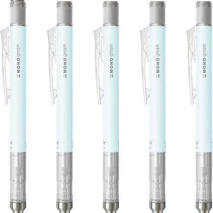 Tombow Mechanical Pencil MONO graph 0.5 Pastel Color, 0.5mm, Ice Blue, 5 Pieces, DPA-136A-5P