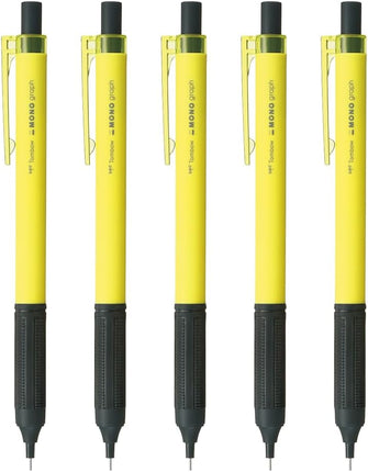 Tombow Mechanical Pencil MONO graph Lite 0.5, 0.5mm, Neon Yellow, 5 Pieces, SH-MGL53-5P