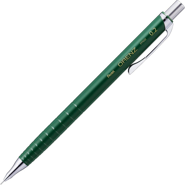 Pentel Mechanical Pencil Orenz, 0.2mm, Dark Green, XPP502-RD