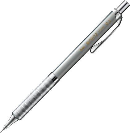 Pentel Mechanical Pencil Orenz Metal Grip 0.2mm, Silver, XPP1002G-Z