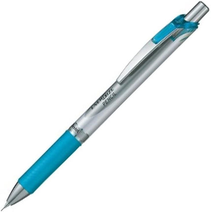 Pentel Mechanical Pencil Energize Pencil 0.5mm, Silver Sky Blue, XPL75-S, Packed