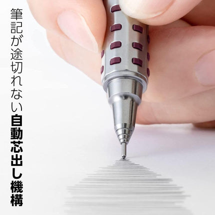 Pentel Mechanical Pencil Orenz AT Dual Grip 0.5mm, Dark Red, XPP2005-B, Set of 3
