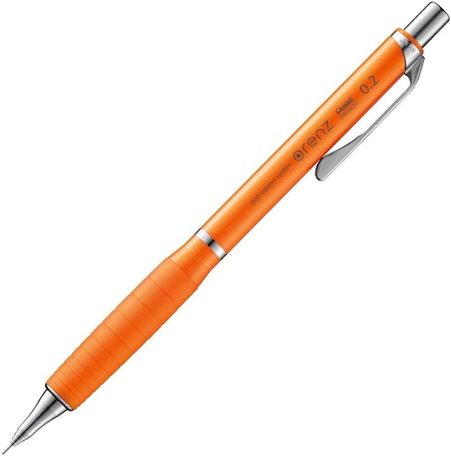 Pentel Mechanical Pencil Orenz with Rubber Grip XPP602G-F 0.2mm Orange Shaft