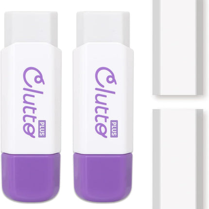 Plus, Eraser, Case Eraser Clutto, 2 Main Units + Replacement Rubber Set, Purple, ER-0111 / ER-0111R-2, 36-882 / 36-885