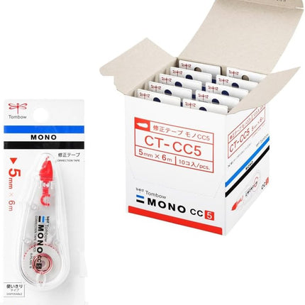 Tombow, Correction Tape, MONO CC, CC5, 5mm, CT-CC5 10 Pieces, CT-CC5-10P