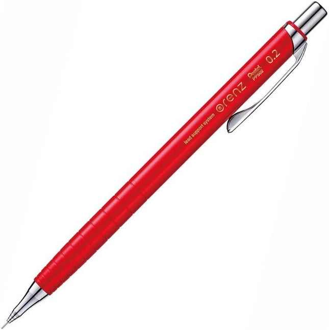 Pentel Mechanical Pencil Orenz 0.2mm, Red, XPP502-B