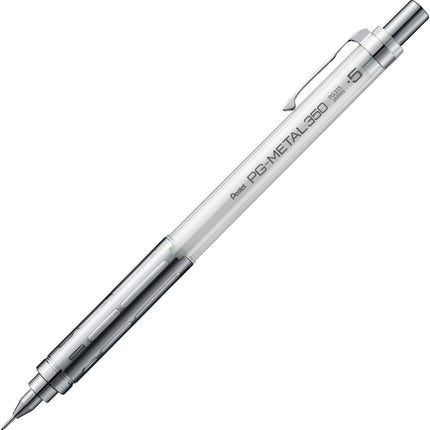 Pentel Mechanical Pencil PG-METAL350 0.5mm, Clear White, PG315-TW, 10 Pieces